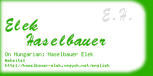 elek haselbauer business card